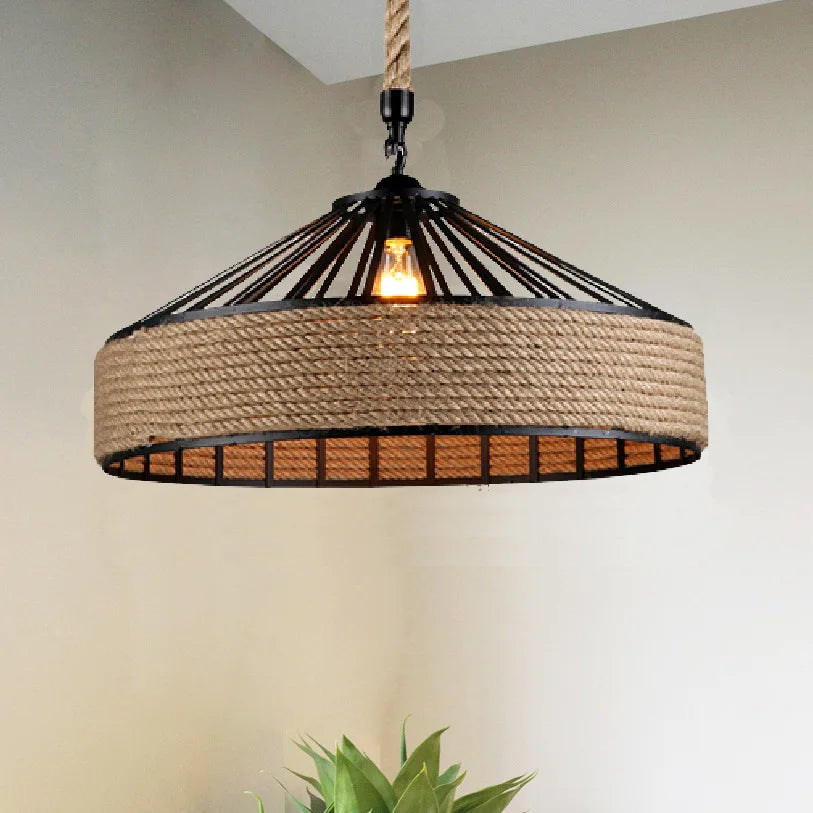 Luminaire Élégant en Chanvre Rétro IL487352-ILLUMEEN.COM