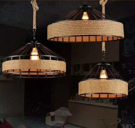 Luminaire Élégant en Chanvre Rétro IL487352-ILLUMEEN.COM