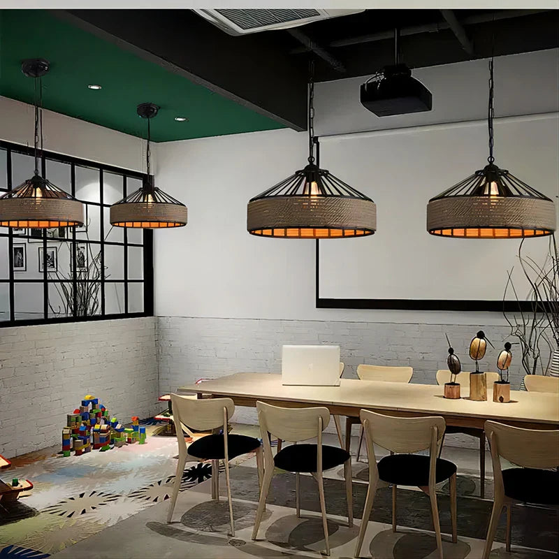 Luminaire Élégant en Chanvre Rétro IL487352-ILLUMEEN.COM
