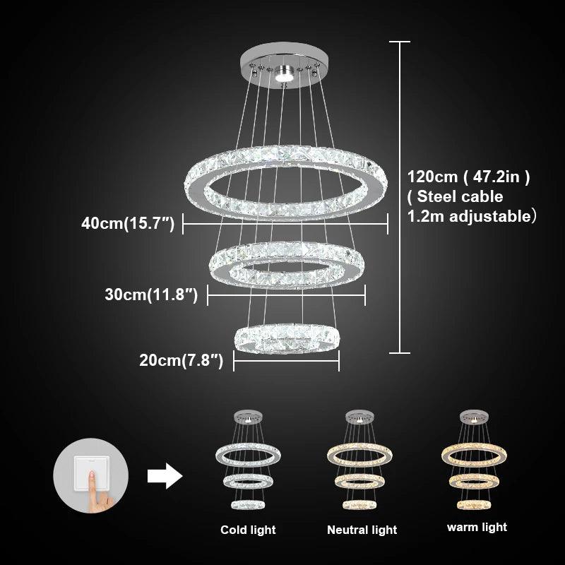 Luminaire Élégant en Cristal avec Télécommande IL123456-ILLUMEEN.COM