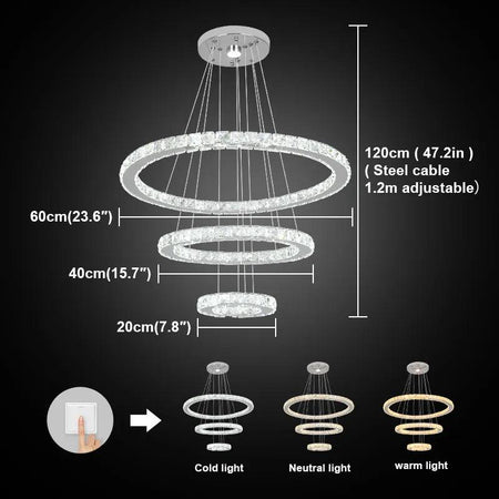 Luminaire Élégant en Cristal avec Télécommande IL123456-ILLUMEEN.COM