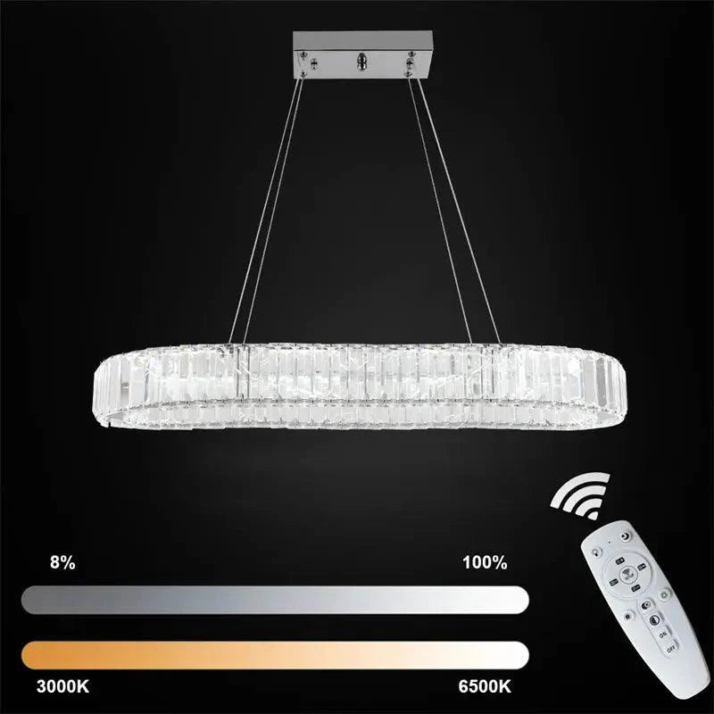 Luminaire Élégant en Cristal avec Télécommande IL123456-ILLUMEEN.COM