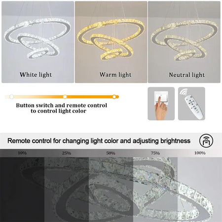 Luminaire Élégant en Cristal avec Télécommande IL123456-ILLUMEEN.COM