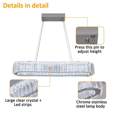 Luminaire Élégant en Cristal avec Télécommande IL123456-ILLUMEEN.COM