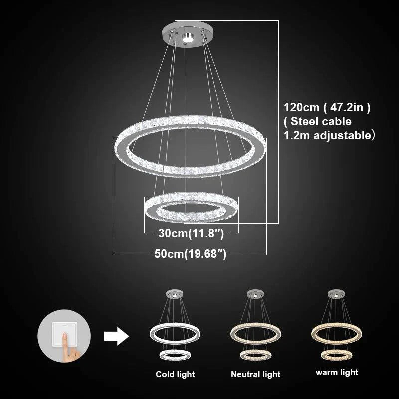 Luminaire Élégant en Cristal avec Télécommande IL123456-ILLUMEEN.COM