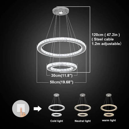 Luminaire Élégant en Cristal avec Télécommande IL123456-ILLUMEEN.COM