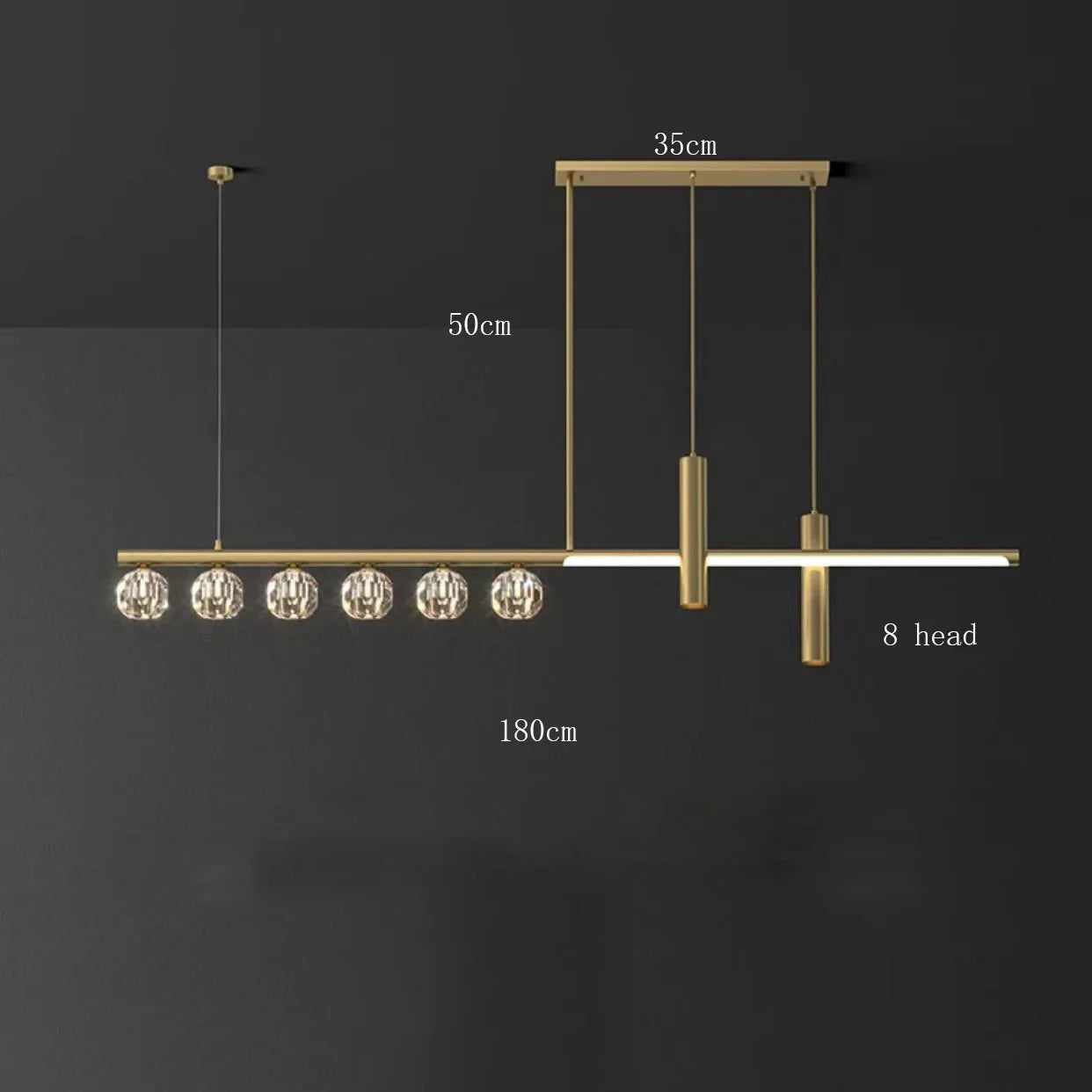 Luminaire Élégant en Cristal et Ferronnerie IL482736-ILLUMEEN.COM