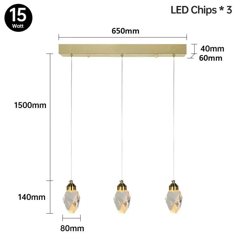 Luminaire Élégant en Cristal Taillé et Laiton Doré IL582749-ILLUMEEN.COM