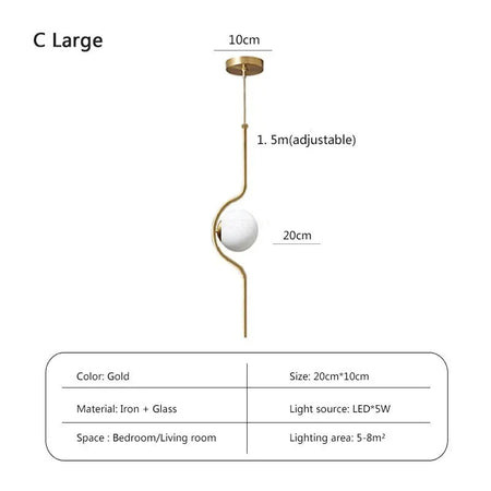 Luminaire Élégant en Cuivre avec Verre et LED Tricolore IL274586-ILLUMEEN.COM