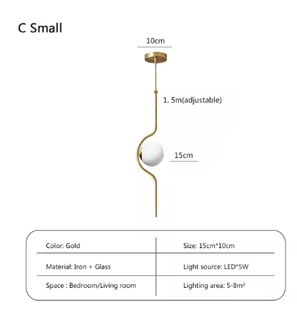 Luminaire Élégant en Cuivre avec Verre et LED Tricolore IL274586-ILLUMEEN.COM