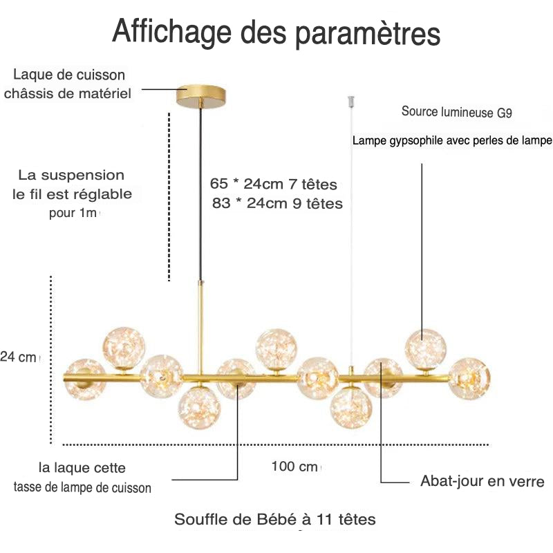 Luminaire Élégant en Fer et Verre - IL374825-ILLUMEEN.COM
