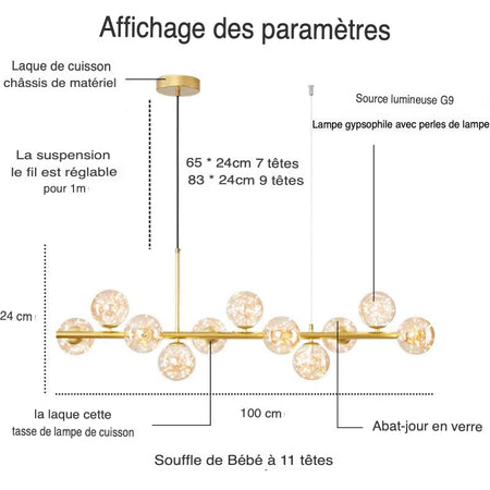 Luminaire Élégant en Fer et Verre - IL374825-ILLUMEEN.COM