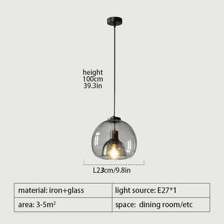 Luminaire Élégant en Fer Forgé et Verre Fumé IL573248-ILLUMEEN.COM
