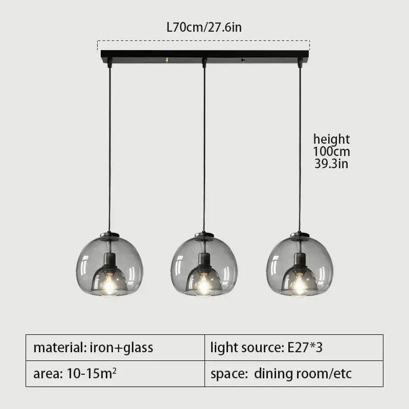 Luminaire Élégant en Fer Forgé et Verre Fumé IL573248-ILLUMEEN.COM