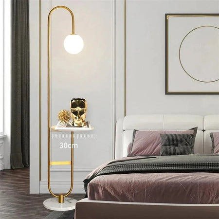 Luminaire Élégant en Fer Noir et Marbre Doré IL572914-ILLUMEEN.COM