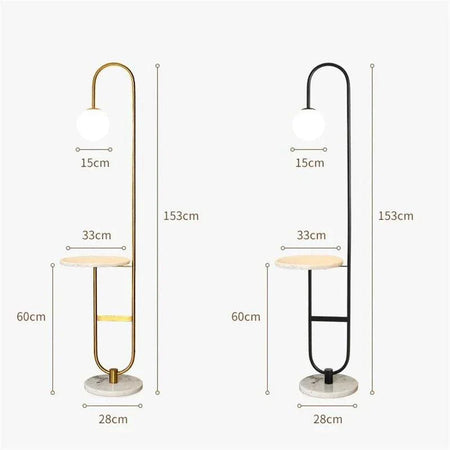Luminaire Élégant en Fer Noir et Marbre Doré IL572914-ILLUMEEN.COM