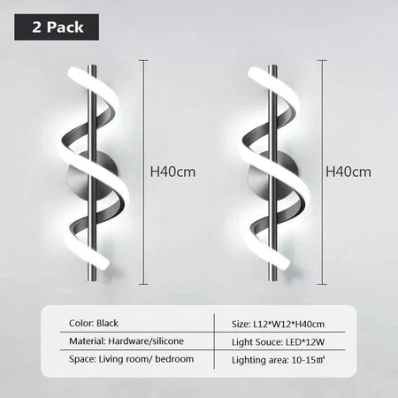 Luminaire Élégant en Métal : Applique Murale Spirale IL583920-ILLUMEEN.COM