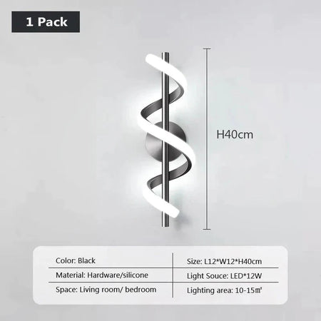 Luminaire Élégant en Métal : Applique Murale Spirale IL583920-ILLUMEEN.COM