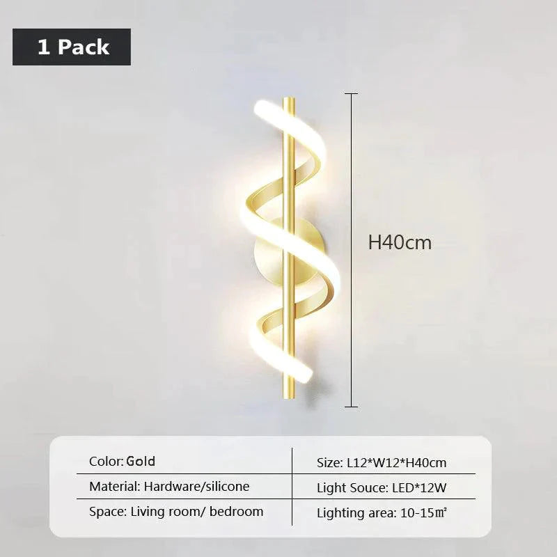 Luminaire Élégant en Métal : Applique Murale Spirale IL583920-ILLUMEEN.COM