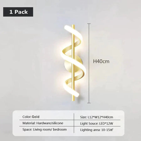 Luminaire Élégant en Métal : Applique Murale Spirale IL583920-ILLUMEEN.COM