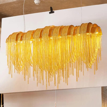 Luminaire Élégant en Métal avec Chaîne, IL527314-ILLUMEEN.COM