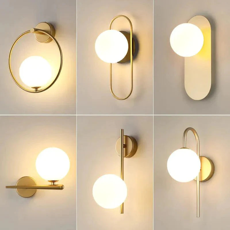 Luminaire Élégant en Métal Doré et Verre Opale IL527430-ILLUMEEN.COM