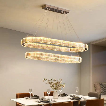 Luminaire Élégant en Métal et Cristal avec Lumière Ajustable IL398574-ILLUMEEN.COM