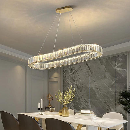 Luminaire Élégant en Métal et Cristal avec Lumière Ajustable IL398574-ILLUMEEN.COM