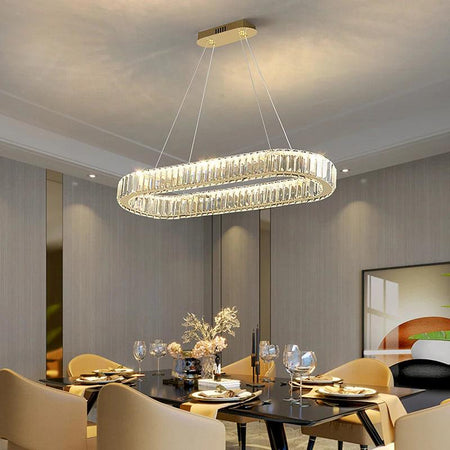 Luminaire Élégant en Métal et Cristal avec Lumière Ajustable IL398574-ILLUMEEN.COM