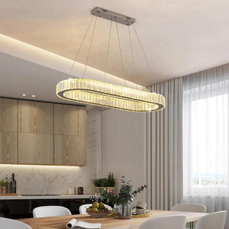 Luminaire Élégant en Métal et Cristal avec Lumière Ajustable IL398574-ILLUMEEN.COM