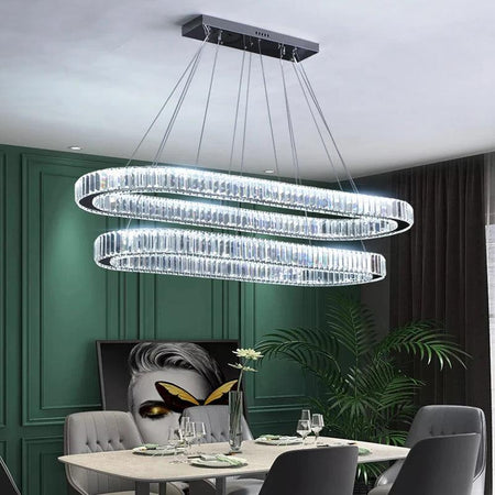Luminaire Élégant en Métal et Cristal avec Lumière Ajustable IL398574-ILLUMEEN.COM
