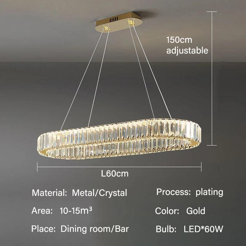 Luminaire Élégant en Métal et Cristal avec Lumière Ajustable IL398574-ILLUMEEN.COM