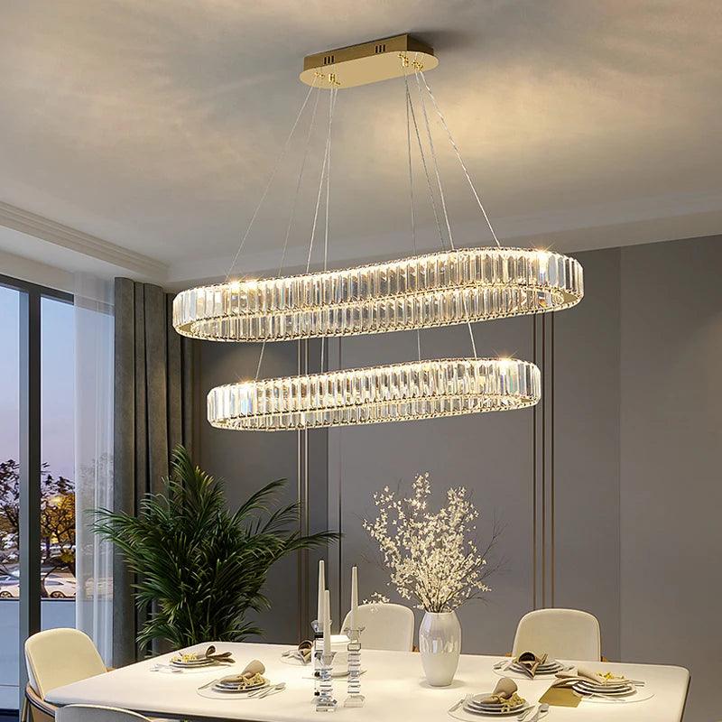 Luminaire Élégant en Métal et Cristal avec Lumière Ajustable IL398574-ILLUMEEN.COM