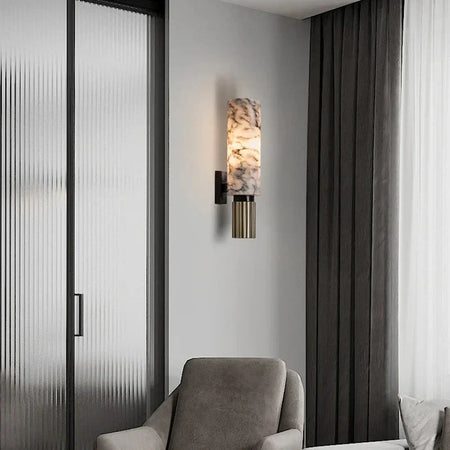 Luminaire Élégant en Métal et Marbre Doré IL482937-ILLUMEEN.COM
