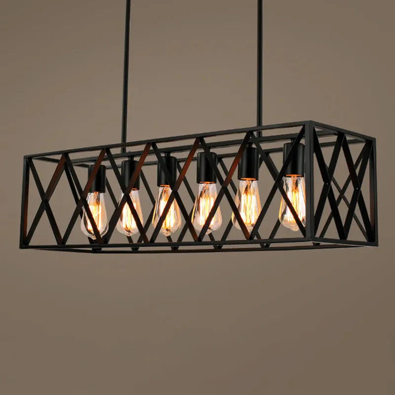 Luminaire Élégant en Métal Noir avec 6 Têtes IL583729-ILLUMEEN.COM