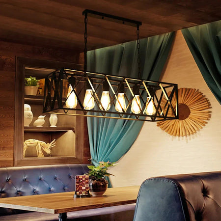 Luminaire Élégant en Métal Noir avec 6 Têtes IL583729-ILLUMEEN.COM