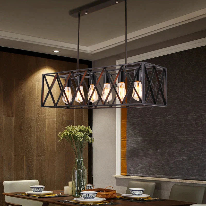 Luminaire Élégant en Métal Noir avec 6 Têtes IL583729-ILLUMEEN.COM