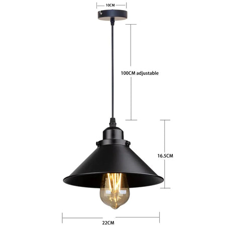 Luminaire Élégant en Métal Noir avec Abat-jour IL749583-ILLUMEEN.COM