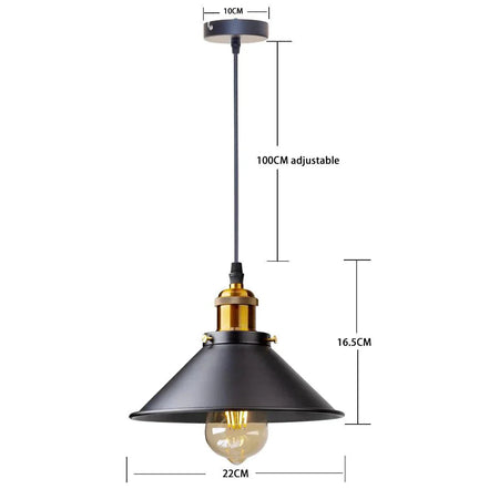 Luminaire Élégant en Métal Noir avec Abat-jour IL749583-ILLUMEEN.COM