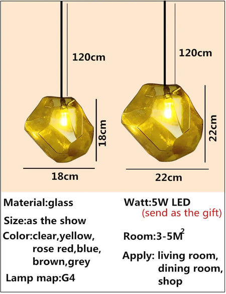 Luminaire Élégant en Pierre de Verre Huangi IL258974-ILLUMEEN.COM