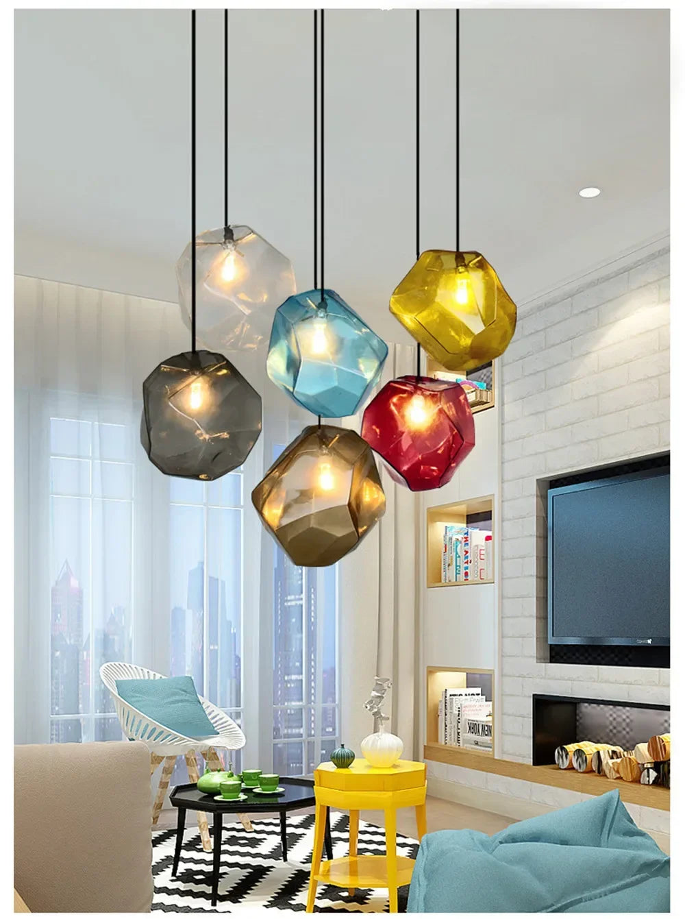 Luminaire Élégant en Pierre de Verre Huangi IL258974-ILLUMEEN.COM
