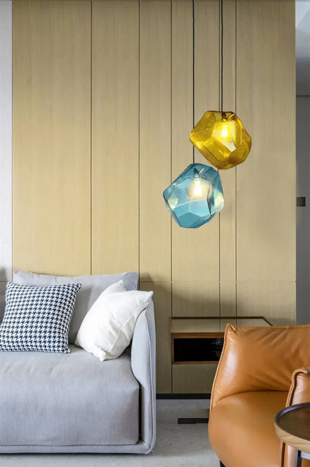 Luminaire Élégant en Pierre de Verre Huangi IL258974-ILLUMEEN.COM