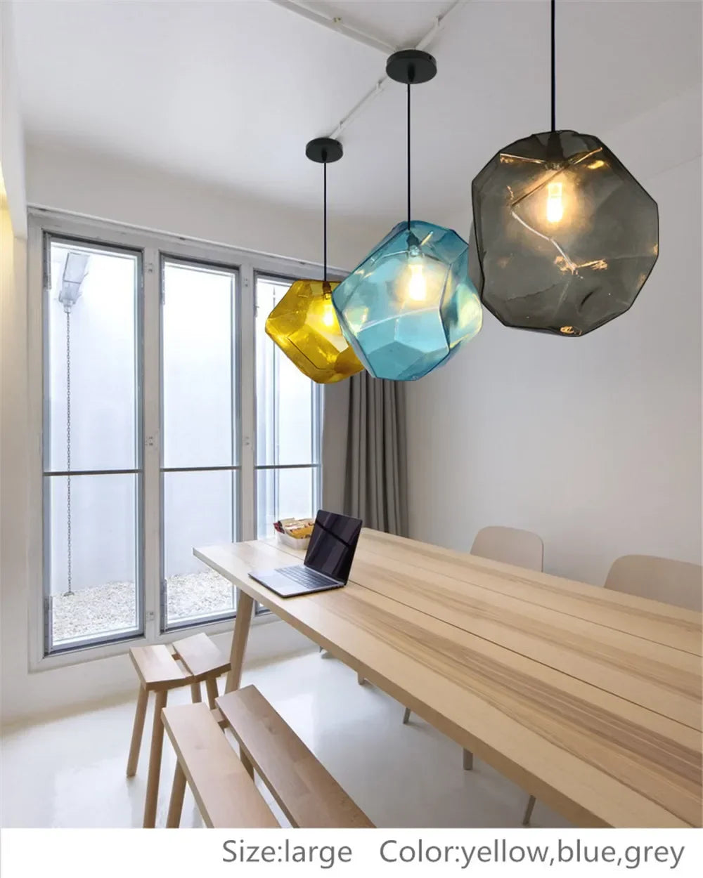 Luminaire Élégant en Pierre de Verre Huangi IL258974-ILLUMEEN.COM