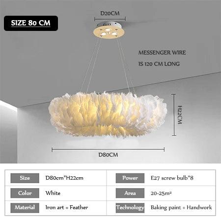Luminaire Élégant en Plumes d'Oie - IL584297-ILLUMEEN.COM