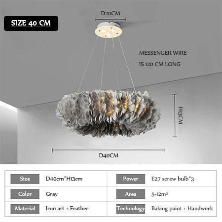 Luminaire Élégant en Plumes d'Oie - IL584297-ILLUMEEN.COM