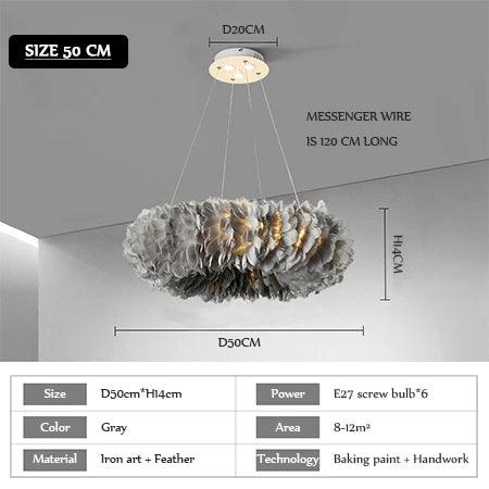 Luminaire Élégant en Plumes d'Oie - IL584297-ILLUMEEN.COM