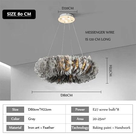 Luminaire Élégant en Plumes d'Oie - IL584297-ILLUMEEN.COM