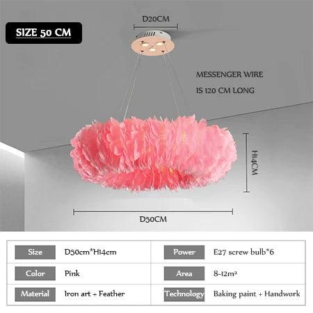 Luminaire Élégant en Plumes d'Oie - IL584297-ILLUMEEN.COM