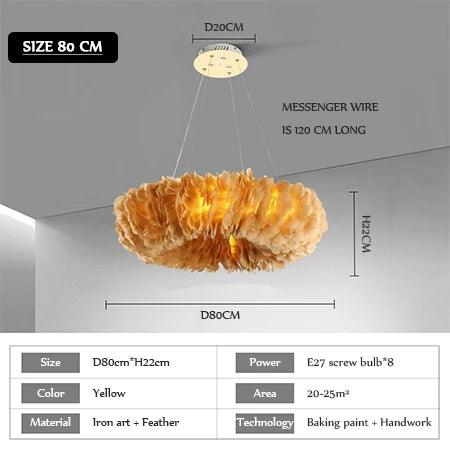 Luminaire Élégant en Plumes d'Oie - IL584297-ILLUMEEN.COM