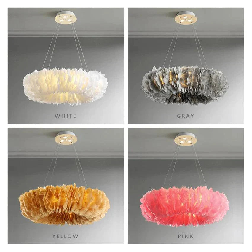 Luminaire Élégant en Plumes d'Oie - IL584297-ILLUMEEN.COM